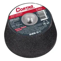 Cortag - Rebolo Tipo Copo Cônico 75 Mm Rosca M14 G-80