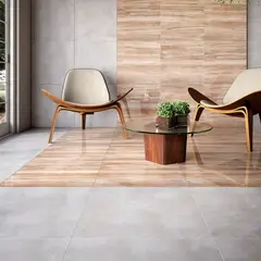 Holztek - Piso Cerâmico Acetinado Hd 57026 Bold 58x58cm Caixa 2,32m² Cinza