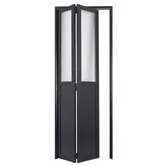 Esquadrisul - Porta Camarão e Vidro Alumínio Preto Esquerda 210x80x6cm Fortsul