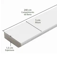 Casablanca - Rodapé Em Mdf Comum Revestido Branco 5cm