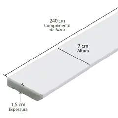 Casablanca - Rodapé Em Mdf Comum Revestido Branco 7cm