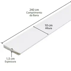 Casablanca - Rodapé Em Mdf Comum Revestido Branco 10cm