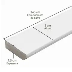 Casablanca - Rodapé Em Mdf Ultra Laca Branco 5cm