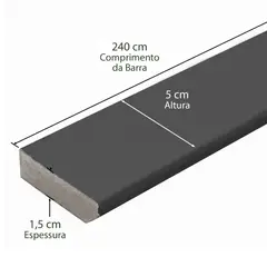 Casablanca - Rodapé Em Mdf Ultra Laca Preto 5cm