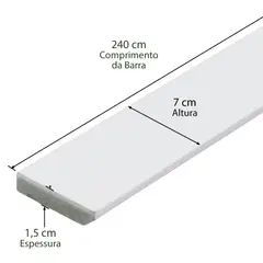 Casablanca - Rodapé Em Mdf Ultra Laca Branco 7cm