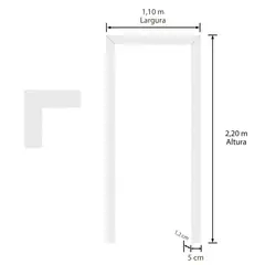 Casablanca - Kit Guarnição Em Mdf Ultra Laca Branco 5cm