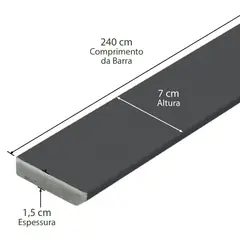 Casablanca - Rodapé Em Mdf Ultra Laca Preto 7cm