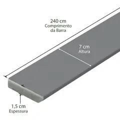Casablanca - Rodapé Em Mdf Ultra Laca Cinza 7cm