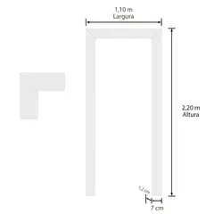 Casablanca - Kit Guarnição Em Mdf Ultra Laca Branco 7cm