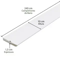 Casablanca - Rodapé Em Mdf Ultra Laca Branco 10cm
