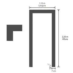 Casablanca - Kit Guarnição Em Mdf Ultra Laca Preto 7cm