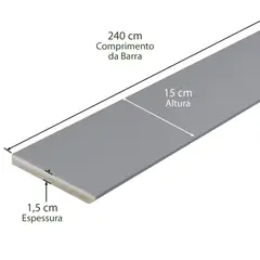 Casablanca - Rodapé Em Mdf Ultra Laca Cinza 15cm