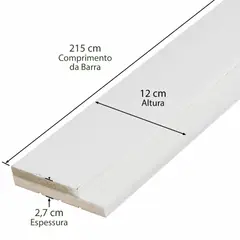 Casablanca - Batente Em Mdf Ultra Laca Branco 12cm