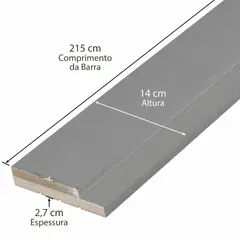 Casablanca - Batente Em Mdf Ultra Laca Cinza 12cm