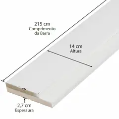 Casablanca - Batente Fixo de Mdf Ultra Laca Branco 215x14x2,7cm Holztek