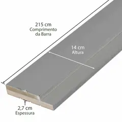 Casablanca - Batente Fixo de Mdf Ultra Laca Cinza 215x14x2,7cm Holztek