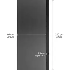 Casablanca - Folha De Porta Colméia Com Pintura Laca Preta 60cm