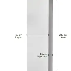 Casablanca - Folha De Porta Colméia Com Pintura Laca Branca 80cm