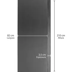 Casablanca - Folha De Porta Colméia Com Pintura Laca Preta 82cm