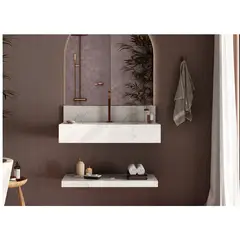 Cozimax - Bancada Porcelanato Bergamo 80 Branco