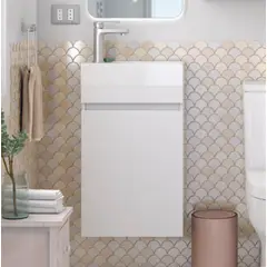 Sensi Dacqua - Gabinete para banheiro branco 41X22X69cm