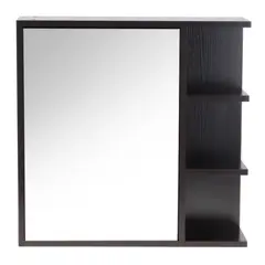Sensi Dacqua - Espelheira com prateleiras e espelho preto 60x60 Karson