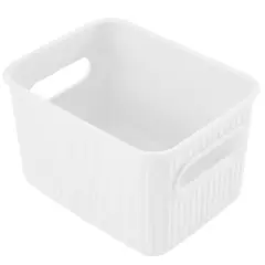 Just Home Collection - Cestas de Plastico Branco com 3 Peças