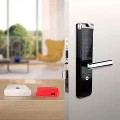 Yale - Fechadura com Maçaneta Hub e Módulo Abertura Por Impressão Digital