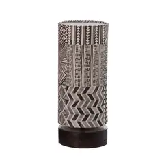Illumina - Luminaria Base Imbuia Rustica Azulejo