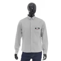 Valença Textil - Camisa Social Manga Longa Profissional Cinza G