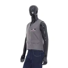 PF2 Confecções - Colete Sem Manga Com Zíper Profissional Cinza G