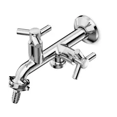 Celite - Torneira de Tanque e Maquina de Lavar Parede com Bico União One Cromado