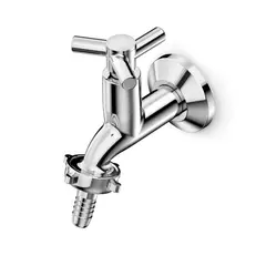 Celite - Torneira de Tanque e Jardim Parede com Bico União e Plastico One Cromado