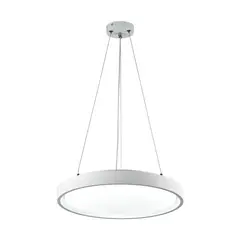 Hevvy - Pendente Montana Branco 41cm Redondo 3000K E 6000K 24W 4000K 48W Ly-8762Mh Bc+Bc