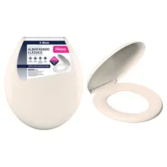 Primafer - Assento Sanitário Almofadado Clássico Plástico Bege 3,5x37x44,5cm