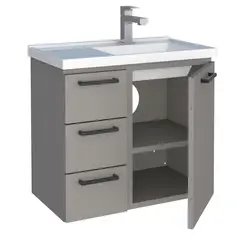 Cozimax - Gabinete para Banheiro Ameixa 64cm Cinza