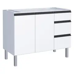 undefined - Gabinete para Cozinha em Aço Gaia 115cm Branco Cozimax