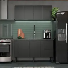 undefined - Gabinete para Cozinha Cisne 144cm Preto Cozimax