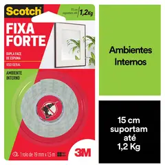 3M Scotch - Fixa Forte 113 Rolo 19Mmx1.5M 3M