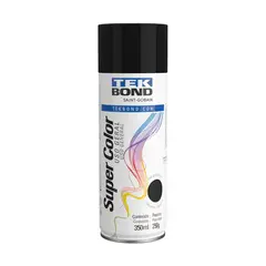 Tekbond - Tinta Spray Preto Fosco Uso Geral 350ml/250g