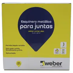 WEBER - 5cm x 30m Esquinero metálico flexible en rollo