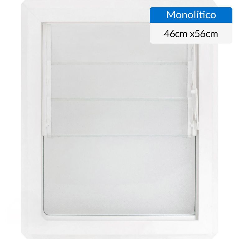 Ventana PVC Celosía 46x55 cm Vidrio Monolítico Blanca