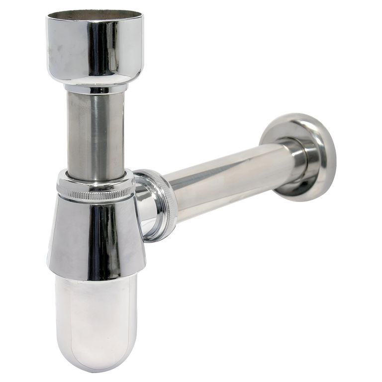 Sifón Zamak Cromado para Urinario Tubo de 25 cm