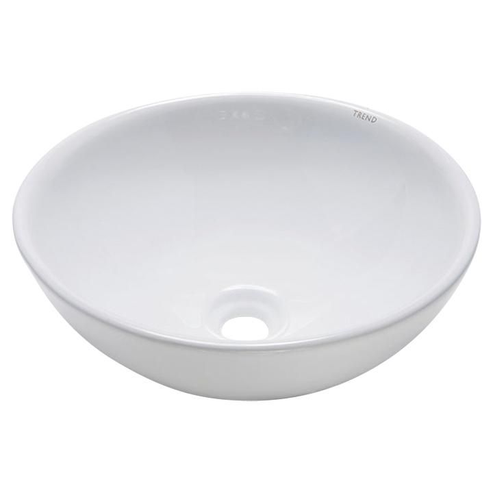 Lavamanos Forma Redonda Loza 40x16x40 cm Blanco