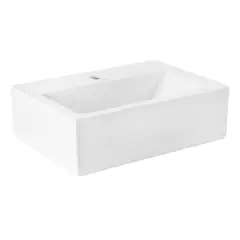 SENSI DACQUA - Lavamanos Forma Rectangular Loza 42.5x14.2x32 cm Blanco