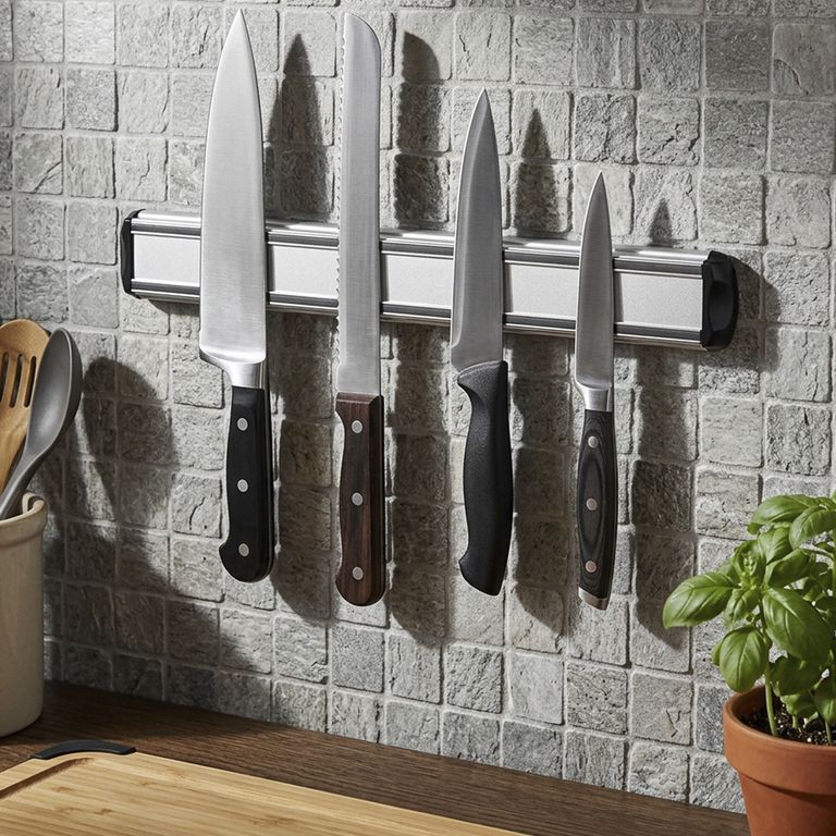 Rack para Cuchillos 38x2.3x Gris