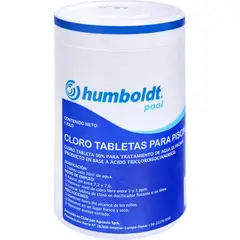 HUMBOLDT - Cloro para Piscinas Tableta 1 kg Frasco (plástico/vidrio)