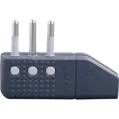 BTICINO - Enchufe macho volante 2p+t 10 A Negro