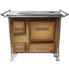 YUNQUE - Cocina a Leña 90x60 cm 1 Platos Café Tradicional Mueble