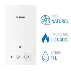 JUNKERS - Calefont Gas Licuado 11 Litros Tiro Natural Ionizado